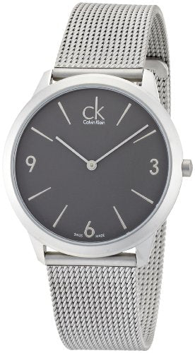 Calvin Klein Minimal Grey Dial Silver Mesh Bracelet Watch for Men - K3M51154 Buy Now By Calvin Klein
