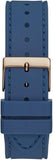 Guess Multifunction Crystals Rose Gold Dial Blue Rubber Strap Watch For Women - GW0439L4 Buy Now By Guess