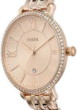 Fossil Jacqueline Rose Gold Dial Rose Gold Steel Strap Watch for Women - ES3546 Buy Now By Fossil