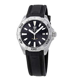 Tag Heuer Aquaracer Quartz Black Dial Black Rubber Strap Watch for Men - WBD1110.FT8021 Buy Now By Tag Heuer