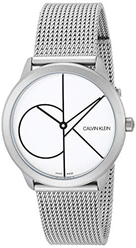 Calvin Klein Minimal White Dial Silver Mesh Bracelet Watch for Women - K3M5215X Buy Now By Calvin Klein