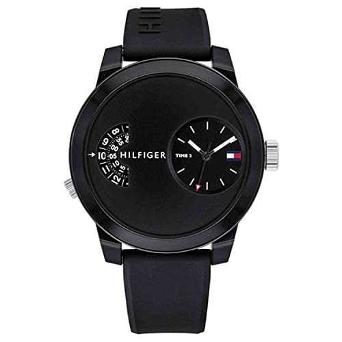 Tommy Hilfiger Denim Black Dial Black Rubber Strap Watch for Men - 1791555 Buy Now By Tommy Hilfiger