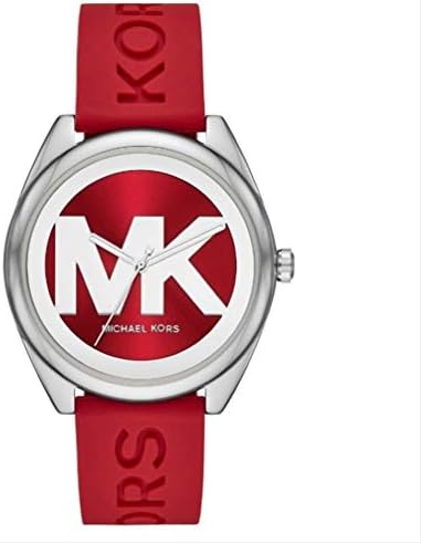Michael Kors Janelle Three Hand Red Dial Red Rubber Strap Watch For Women - MK7144 Buy Now By Michael Kors
