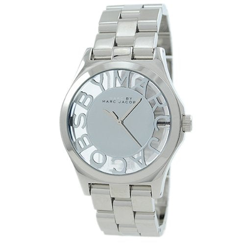 Marc Jacobs Henry Transparent Silver Dial Silver Steel Strap Watch for Women - MBM3205 Buy Now By Marc Jacobs