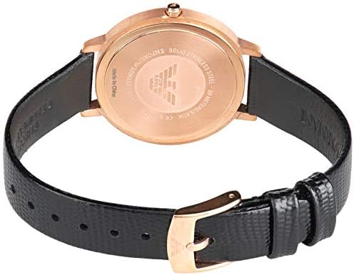 Emporio Armani Kappa Mother of Pearl Dial Black Leather Strap Watch For Women - AR80011 Buy Now By Emporio Armani