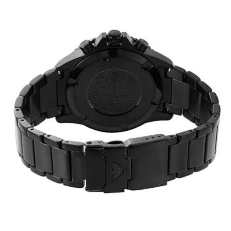 Emporio Armani Diver Chronograph Black Dial Black Steel Strap Watch For Men - AR11363 Buy Now By Emporio Armani