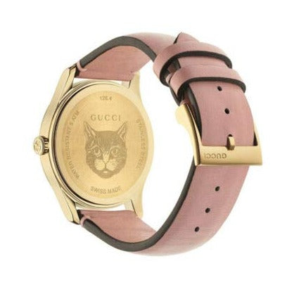 Gucci G Timeless Quartz Mother of Pearl Dial Pink Leather Strap Watch For Women - YA1264132 Buy Now By Gucci