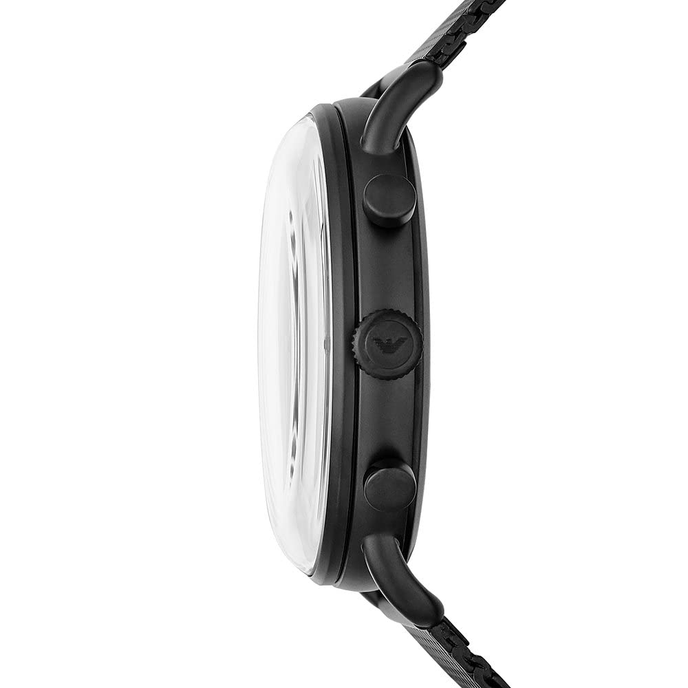 Emporio Armani Aviator Chronograph Blue Dial Black Mesh Bracelet Watch For Men - AR11201 Buy Now By Emporio Armani