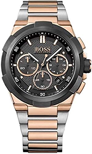 Hugo Boss Supernova Black Dial Two Tone Steel Strap Watch for Men - 1513358 Buy Now By Hugo Boss