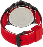 Tommy Hilfiger Multifunction Quartz Black Dial Red Rubber Strap Watch for Men - 1791722 Buy Now By Tommy Hilfiger