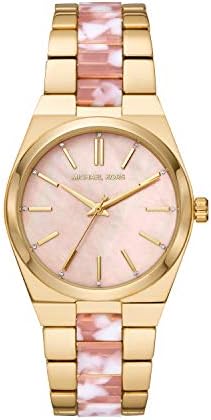 Michael Kors Channing Quartz Mother of Pearl Pink Dial Two Tone Steel Strap Watch For Women - MK6650 Buy Now By Michael Kors