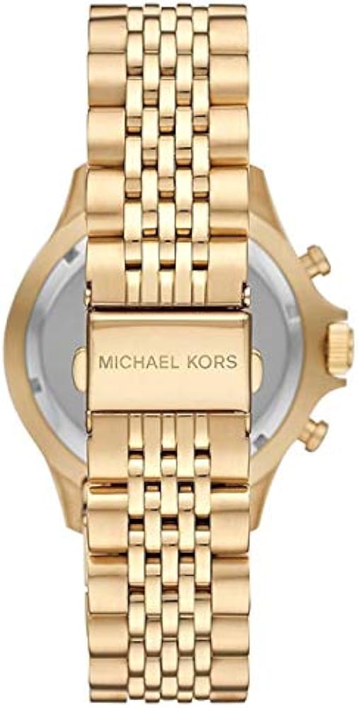 Michael Kors Bayville Chronograph Black Dial Gold Steel Strap Watch For Men - MK8726 Buy Now By Michael Kors