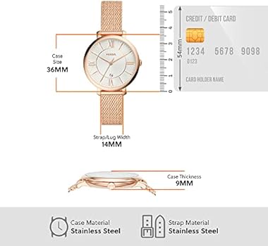 Fossil Jacqueline Mother of Pearl White Dial Gold Mesh Strap Watch for Women - ES4352 Buy Now By Fossil