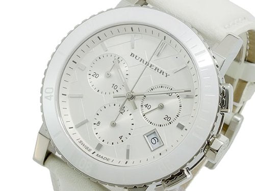 Burberry City Chronograph White Dial White Leather Strap Watch For Women - BU9701 Buy Now By Burberry