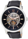 Fossil Townsman Skeleton Black Dial Black Leather Strap Watch for Men - ME3153 Buy Now By Fossil