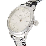 Burberry Classic Stone Silver Dial Horseberry Black Leather Strap Watch for Women - BU10103 Buy Now By Burberry