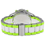 Marc Jacobs Rock Chronograph White Dial White & Green Silicone Strap Watch for Women - MBM2592 Buy Now By Marc Jacobs