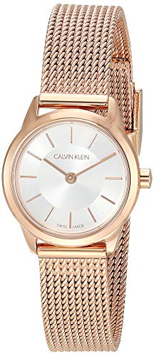 Calvin Klein Minimal White Dial Rose Gold Mesh Bracelet Watch for Women - K3M23626 Buy Now By Calvin Klein