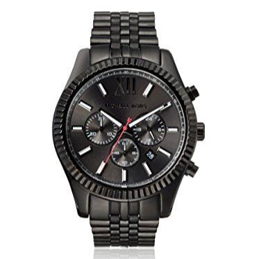 Michael Kors Lexington Chronograph Black Dial Black Steel Strap Watch for Men - MK8320 Buy Now By Michael Kors