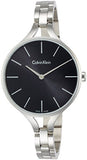 Calvin Klein Graphic Black Dial Silver Steel Strap Watch for Women - K7E23141 Buy Now By Calvin Klein