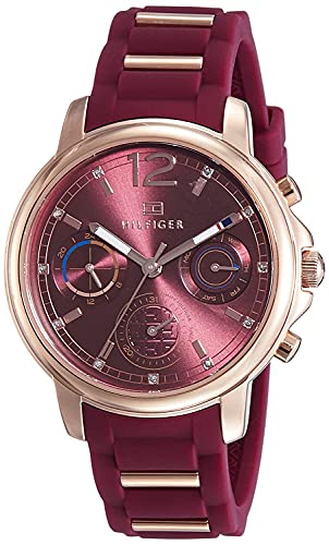 Tommy Hilfiger Claudia Red Dial Two Tone Steel Strap Watch for Women - 1781744 Buy Now By Tommy Hilfiger