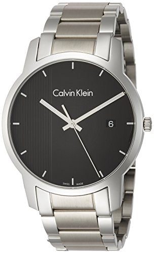 Calvin Klein City Chronograph Black Dial Silver Steel Strap Watch for Men - K2G2G14Y Buy Now By Calvin Klein
