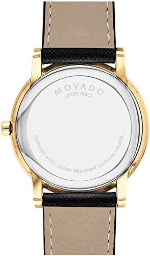 Movado Museum Classic Quartz Black Dial Black Leather Strap Watch for Men - 0607195 Buy Now By Movado