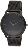Calvin Klein Minimal Black Dial Black Mesh Bracelet Watch for Men - K3M214B1 Buy Now By Calvin Klein