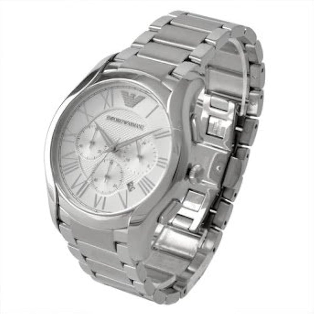 Emporio Armani Valente Chronograph Silver Dial Silver Steel Strap Watch For Men - AR11081 Buy Now By Emporio Armani