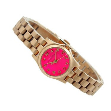 Marc Jacobs Henry Dinky Pink Dial Rose Gold Steel Strap Watch for Women - MBM3203 Buy Now By Marc Jacobs