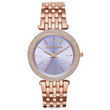 Michael Kors Darci Purple Dial Rose Gold Steel Strap Watch for Women - MK3400 Buy Now By Michael Kors