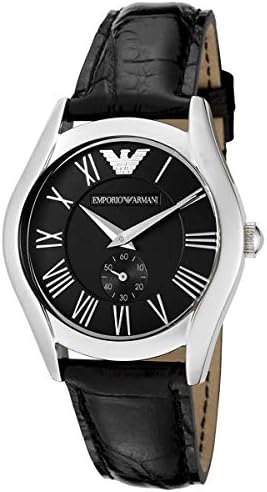 Emporio Armani Velente Black Dial Black Leather Strap Watch For Women - AR0644 Buy Now By Emporio Armani