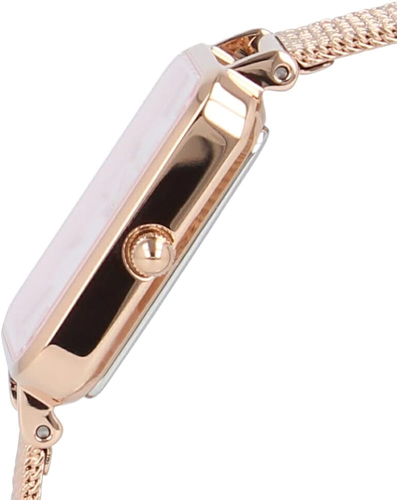 Daniel Wellington Quadro Pressed Melrose Pink Dial Pink Mesh Bracelet Watch For Women - DW00100510 Buy Now By Daniel Wellington