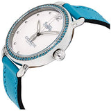Coach Delancey White Dial Turquoise Leather Strap Watch for Women - 14502884 Buy Now By Coach