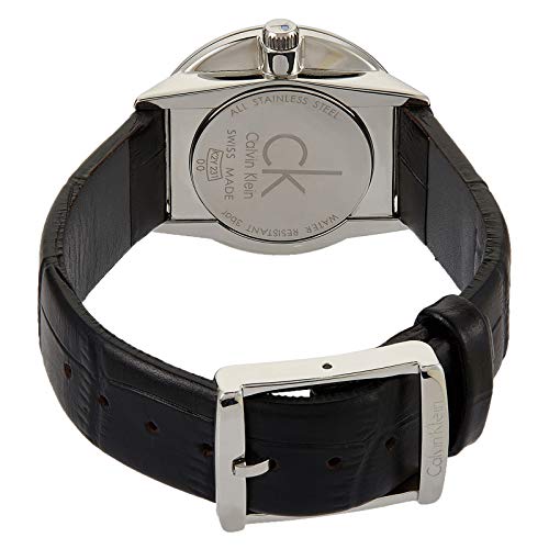 Calvin Klein Accent Black Dial Black Leather Strap Watch for Women - K2Y231C3 Buy Now By Calvin Klein