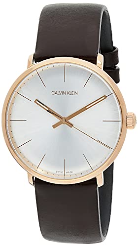 Calvin Klein High Noon Silver Dial Brown Leather Strap Watch for Men - K8M216G6 Buy Now By Calvin Klein