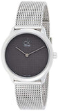 Calvin Klein Minimal Grey Dial Silver Mesh Bracelet Watch for Women - K3M2212X Buy Now By Calvin Klein
