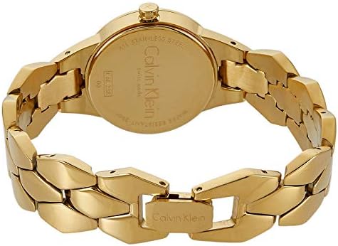 Calvin Klein Snake Silver Dial Yellow Gold Steel Strap Watch For Women - K6E23546 Buy Now By Calvin Klein