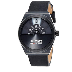 Tommy Hilfiger Monogram Pop Quartz Black Dial Black Leather Strap Watch For Men - 1791773 Buy Now By Tommy Hilfiger