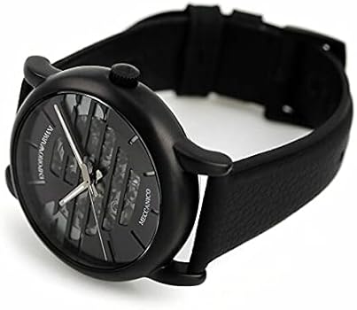 Emporio Armani Meccanico Quartz Black Dial Black Leather Strap Watch For Men - AR60032 Buy Now By Emporio Armani