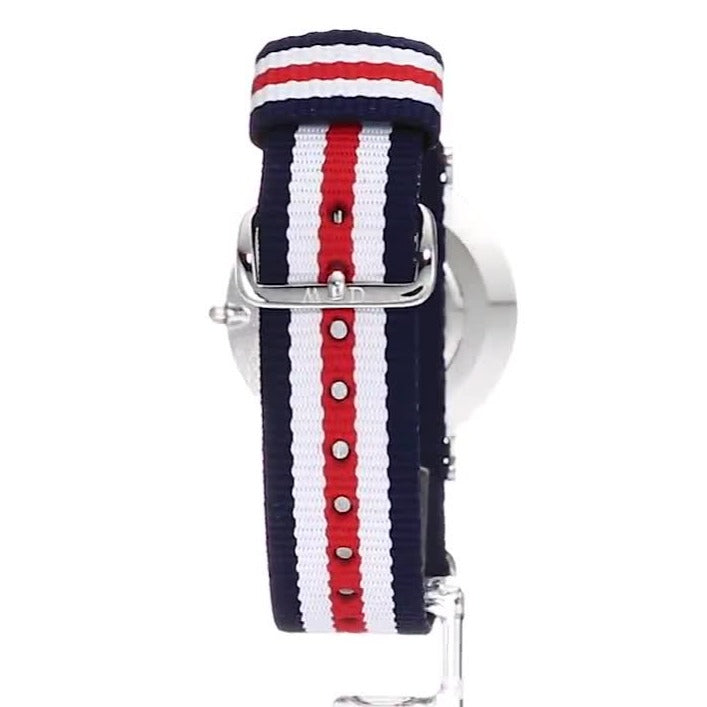 Daniel Wellington Classic Canterbury White Dial Two Tone NATO Strap Watch For Women - DW00100051 Buy Now By Daniel Wellington