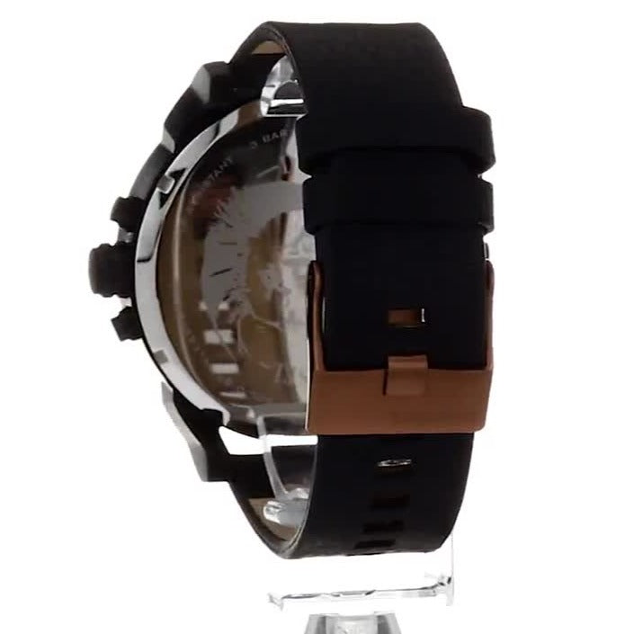 Diesel Mr Daddy 2.0 Chronograph Black Dial Black Steel Strap Watch For Men - DZ7400 Buy Now By Diesel
