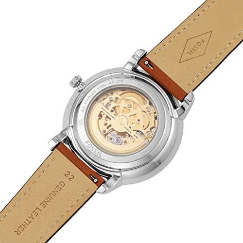 Fossil Neutra Automatic Luggage Skeleton Blue Dial Brown Leather Strap Watch for Men - ME3160 Buy Now By Fossil