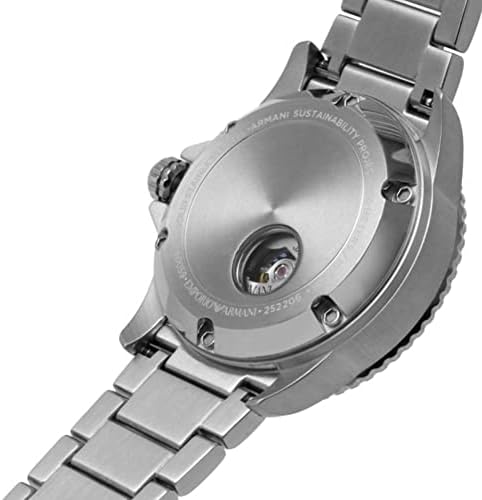 Emporio Armani Meccanico Automatic Blue Dial Silver Steel Strap Watch For Men - AR60059 Buy Now By Emporio Armani