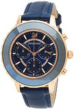 Swarovski Octea Lux Chrono Blue Dial Blue Leather Strap Watch for Women - 5563480 Buy Now By Swarovski