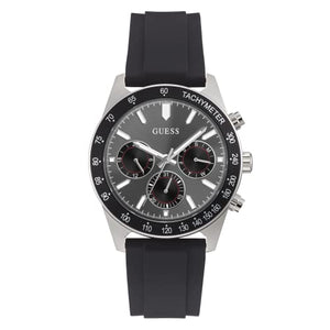 Guess Altitude Chronograph Black Dial Black Rubber Strap Watch for Men - GW0332G1 Buy Now By Guess