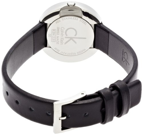 Calvin Klein Firm Black Dial Black Leather Strap Watch for Women - K3N231C1 Buy Now By Calvin Klein