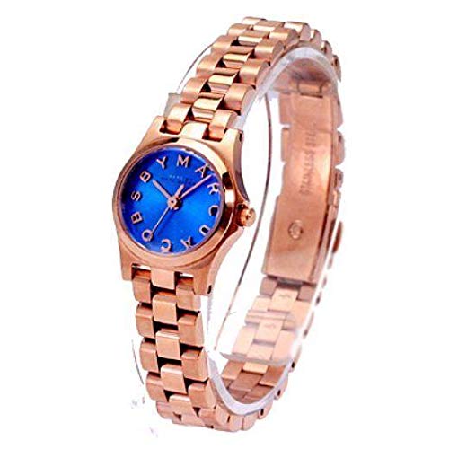 Marc Jacobs Henry Dinky Blue Dial Rose Gold Steel Strap Watch for Women - MBM3204 Buy Now By Marc Jacobs