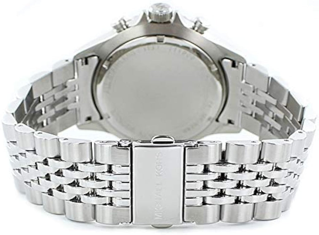 Michael Kors Bayville Chronograph Black Dial Silver Steel Strap Watch For Men - MK8749 Buy Now By Michael Kors