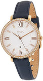 Fossil Jacqueline White Dial Blue Leather Strap Watch for Women - ES4291 Buy Now By Fossil